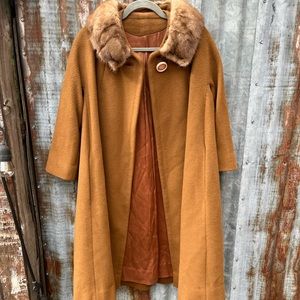 1950’s Swing Coat w/ Mink Collar